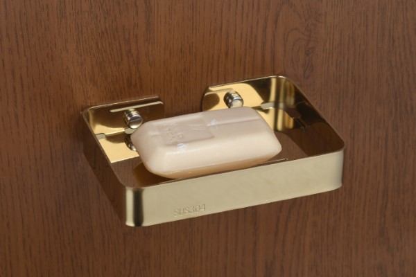 SS Soap Dish Gold