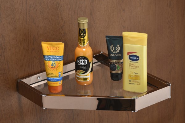 SKA SS + GLASS Corner Rose Gold